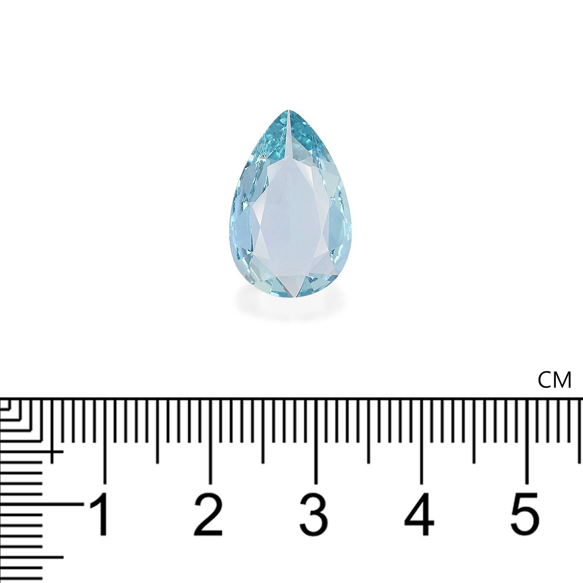 baby blue aquamarine, 4.31ct pear cut — view 4