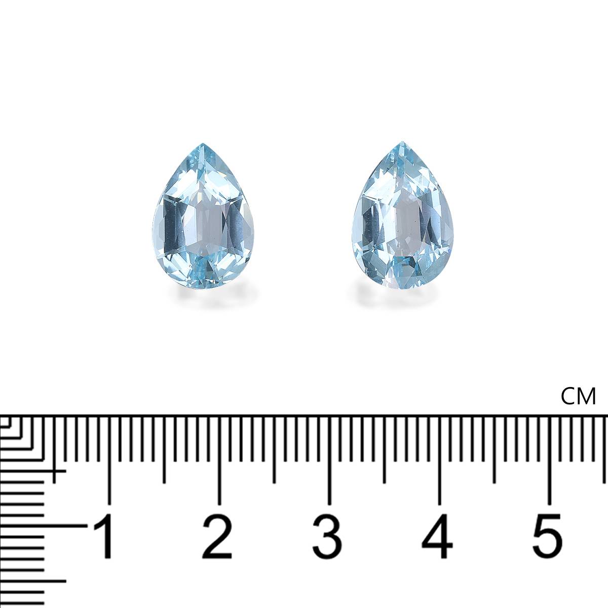 baby blue aquamarine, 7.76ct pear cut — view 4