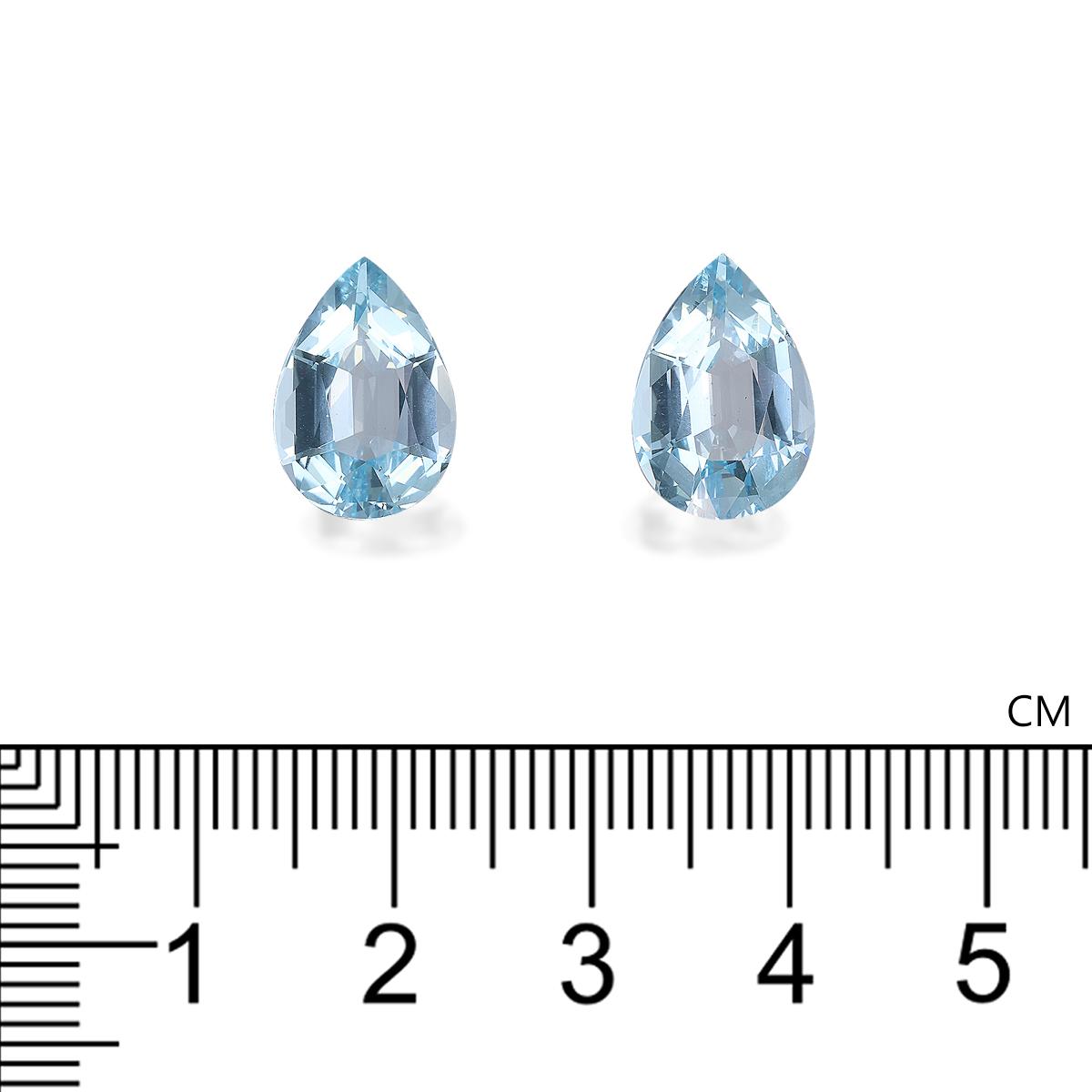 baby blue aquamarine, 7.76ct pear cut — view 4