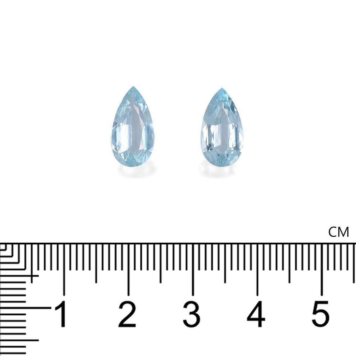 baby blue aquamarine, 3.62ct pear cut — view 4