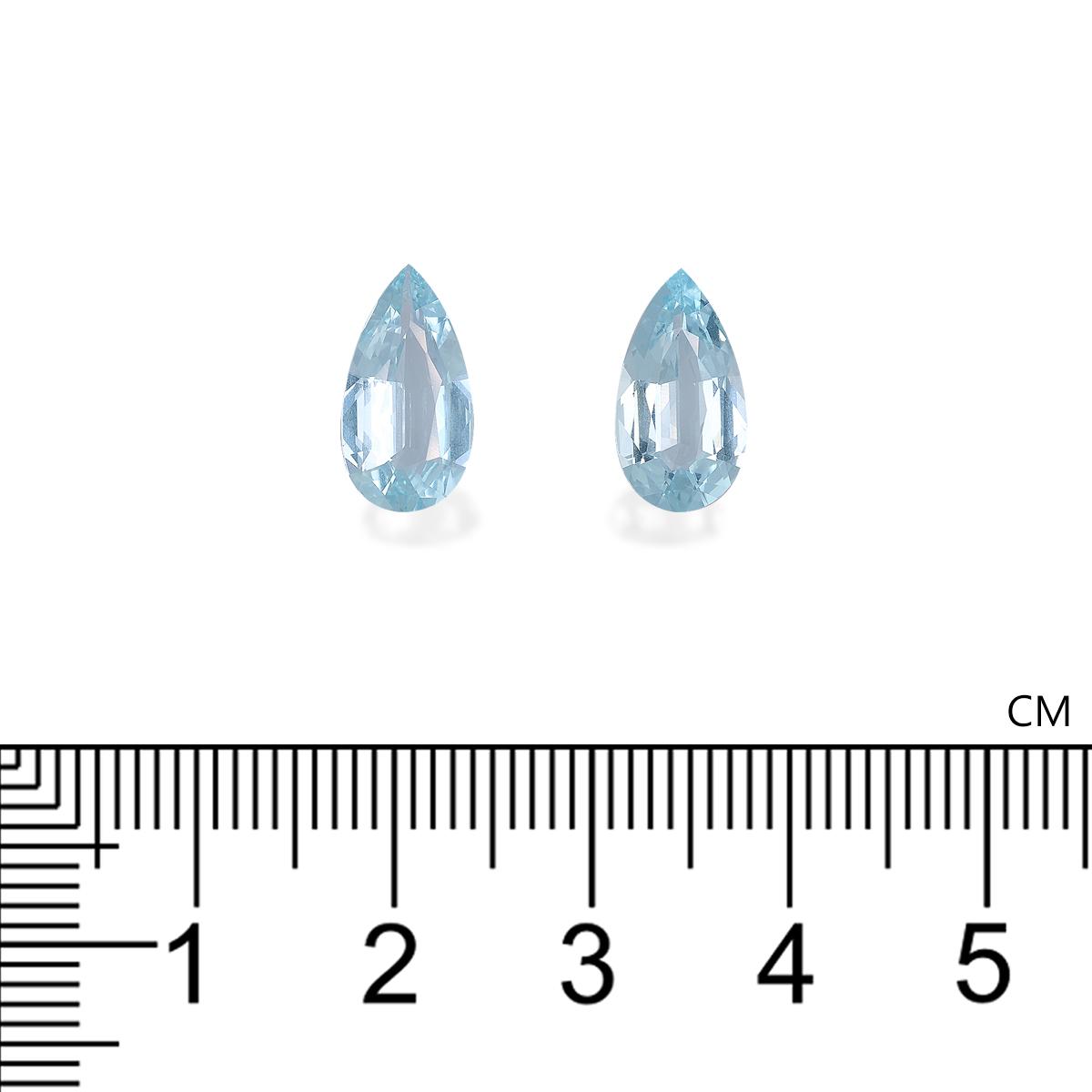 baby blue aquamarine, 3.62ct pear cut — view 4