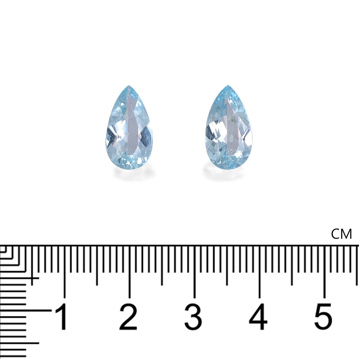 baby blue aquamarine, 4.18ct pear cut — view 4