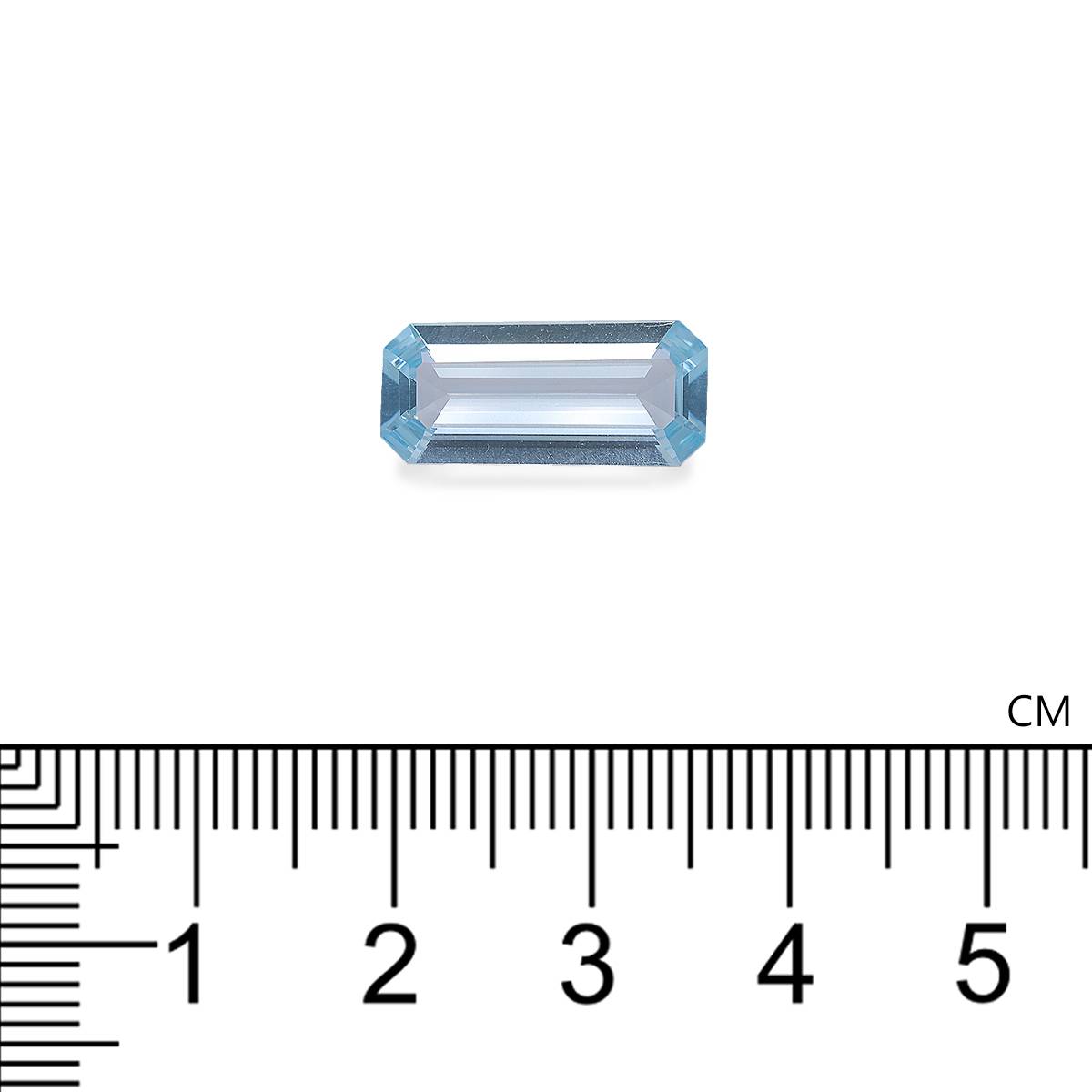 baby blue aquamarine, 3.76ct rectangular cut — view 4