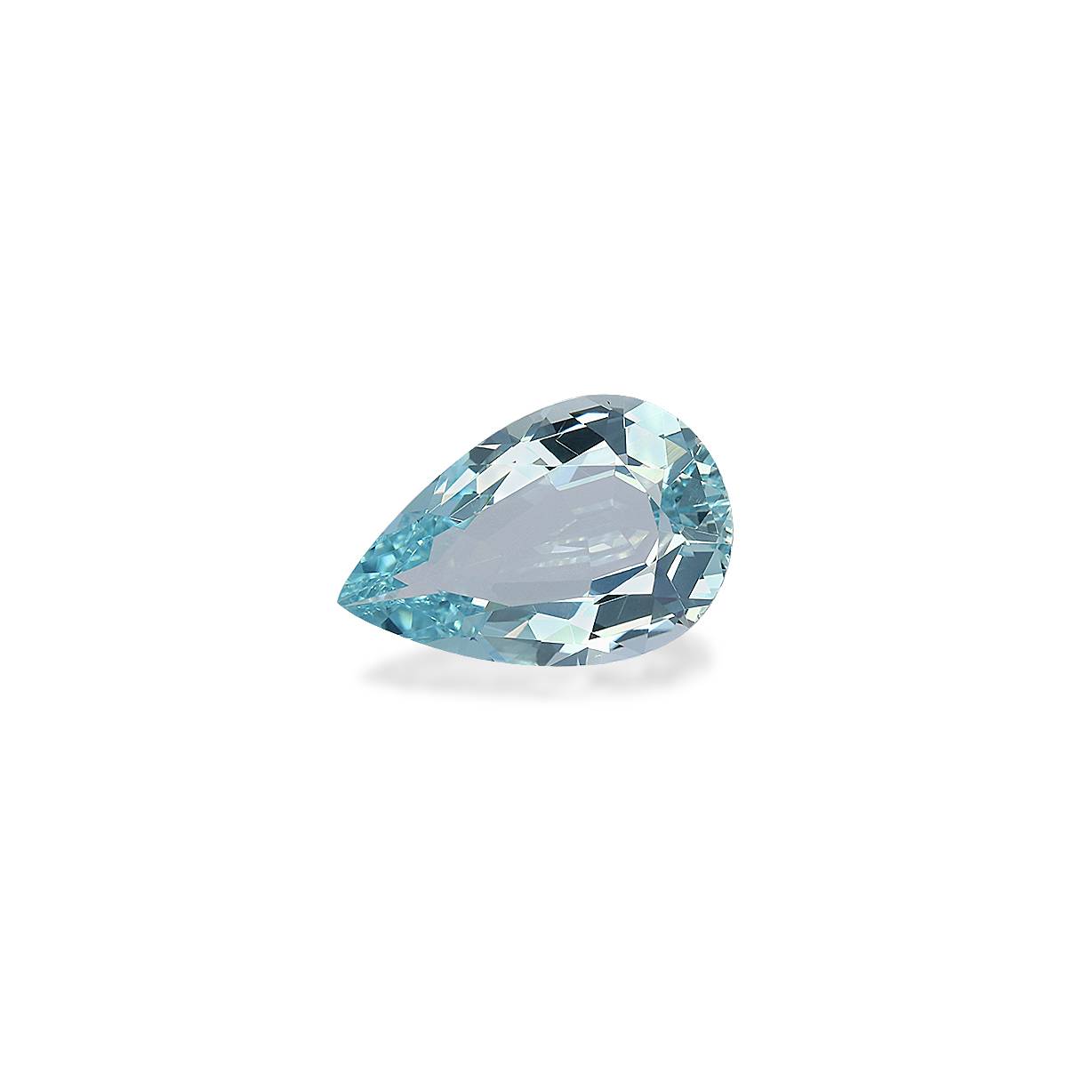 sky blue aquamarine, 4.29ct pear cut — view 3