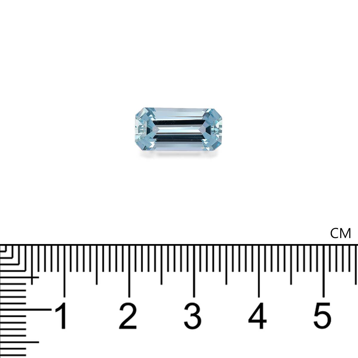 baby blue aquamarine, 3.55ct rectangular cut — view 4