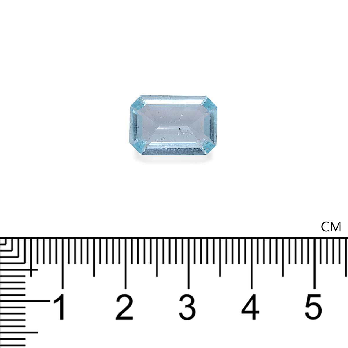 baby blue aquamarine, 4.56ct rectangular cut — view 4