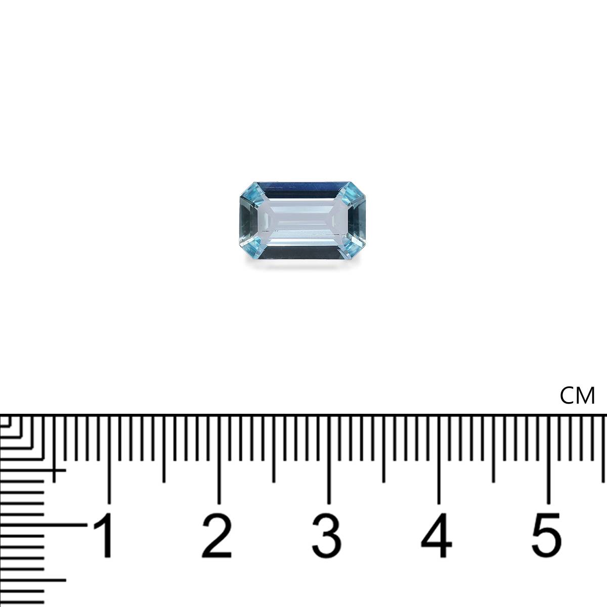 baby blue aquamarine, 2.52ct rectangular cut — view 4