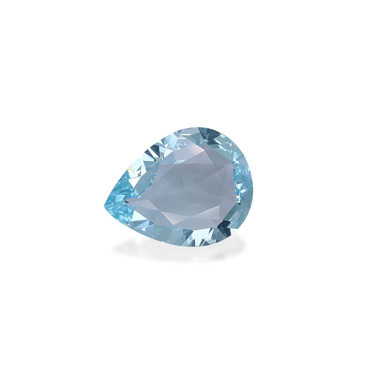 baby blue aquamarine, 3.88ct pear cut — view 3