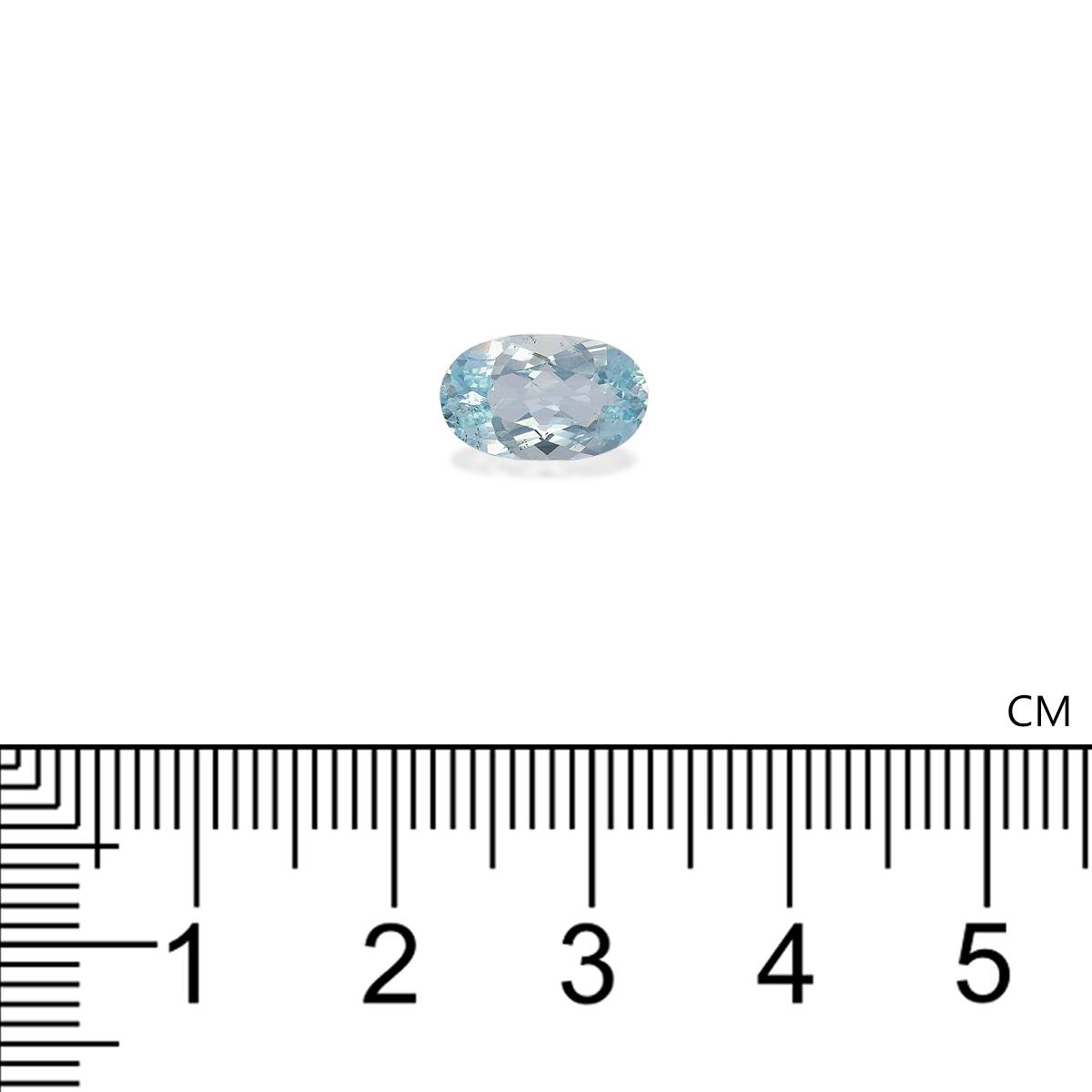 baby blue aquamarine, 1.78ct oval cut — view 4