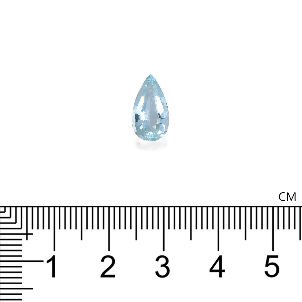 sky blue aquamarine, 2.04ct pear cut — view 4