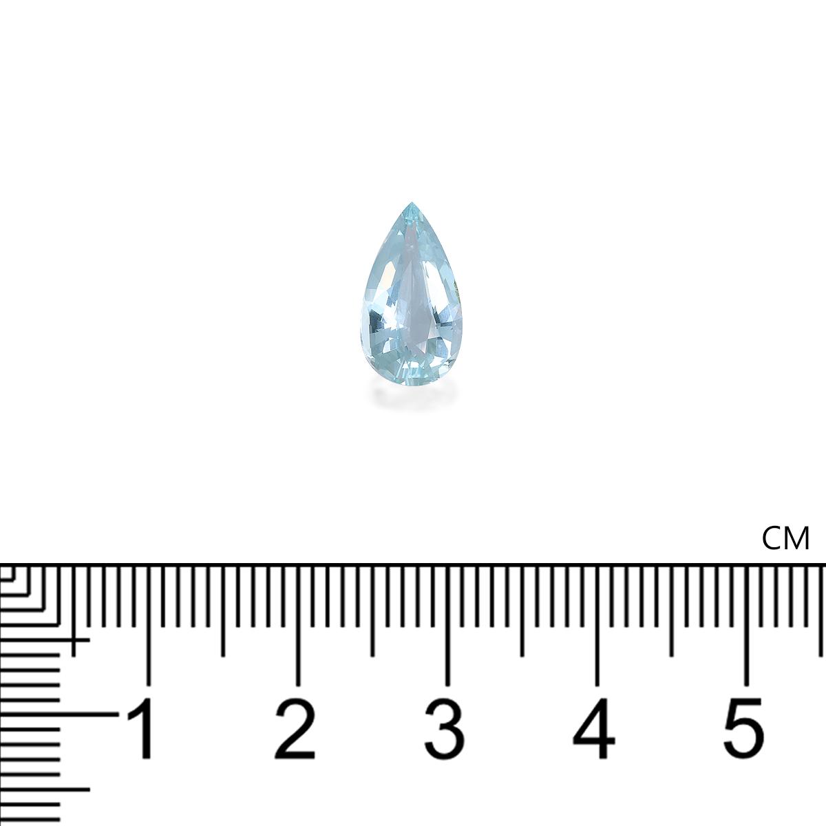 sky blue aquamarine, 2.04ct pear cut — view 4