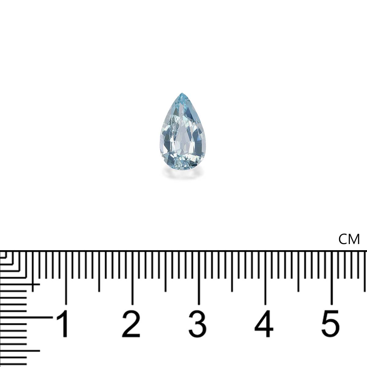baby blue aquamarine, 2.04ct pear cut — view 4