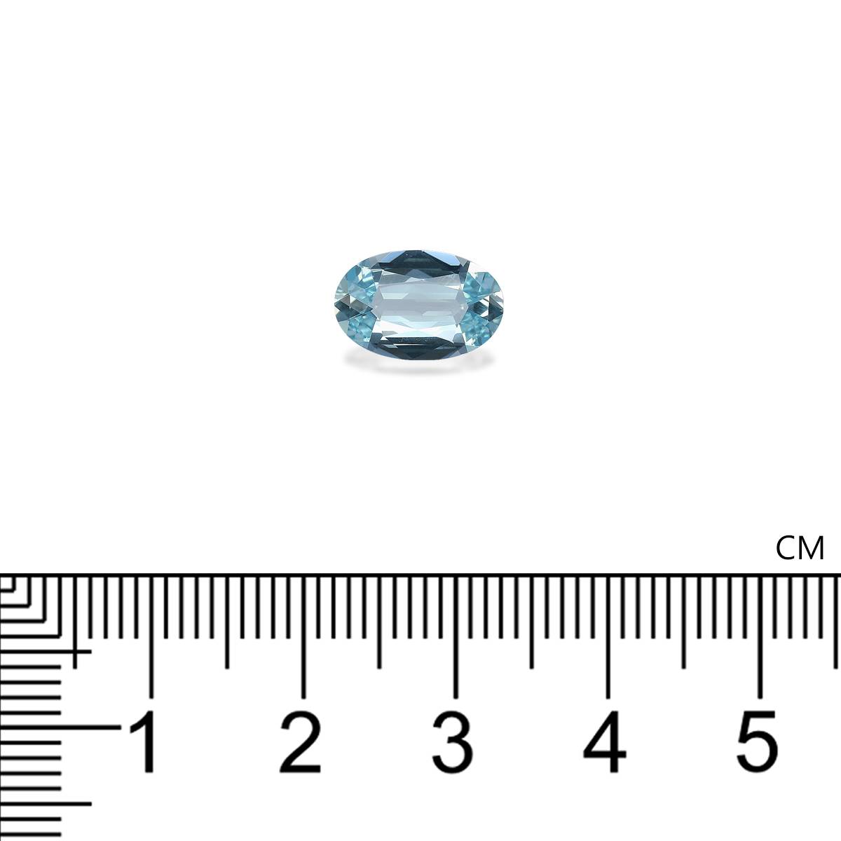 baby blue aquamarine, 1.75ct oval cut — view 4