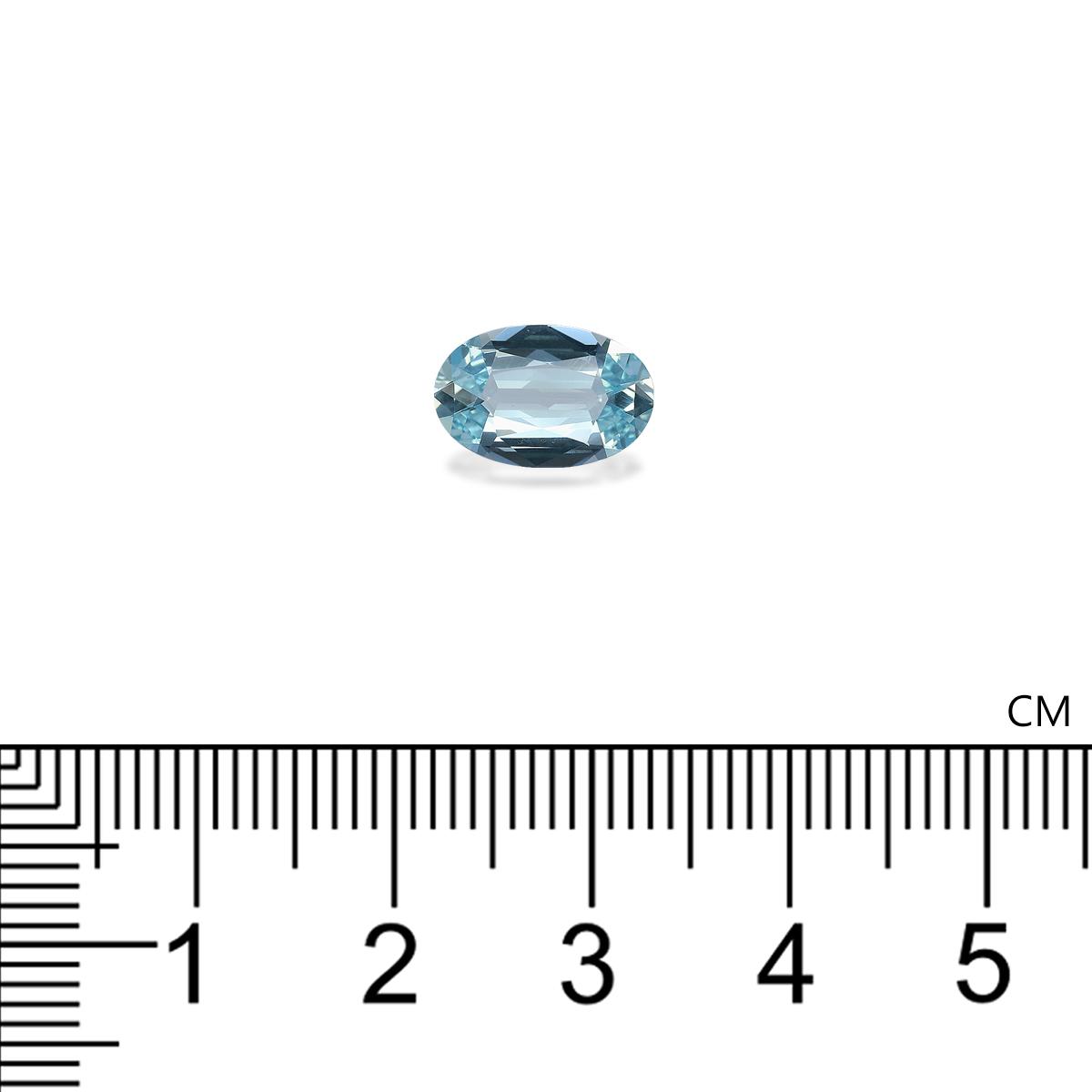 baby blue aquamarine, 1.75ct oval cut — view 4