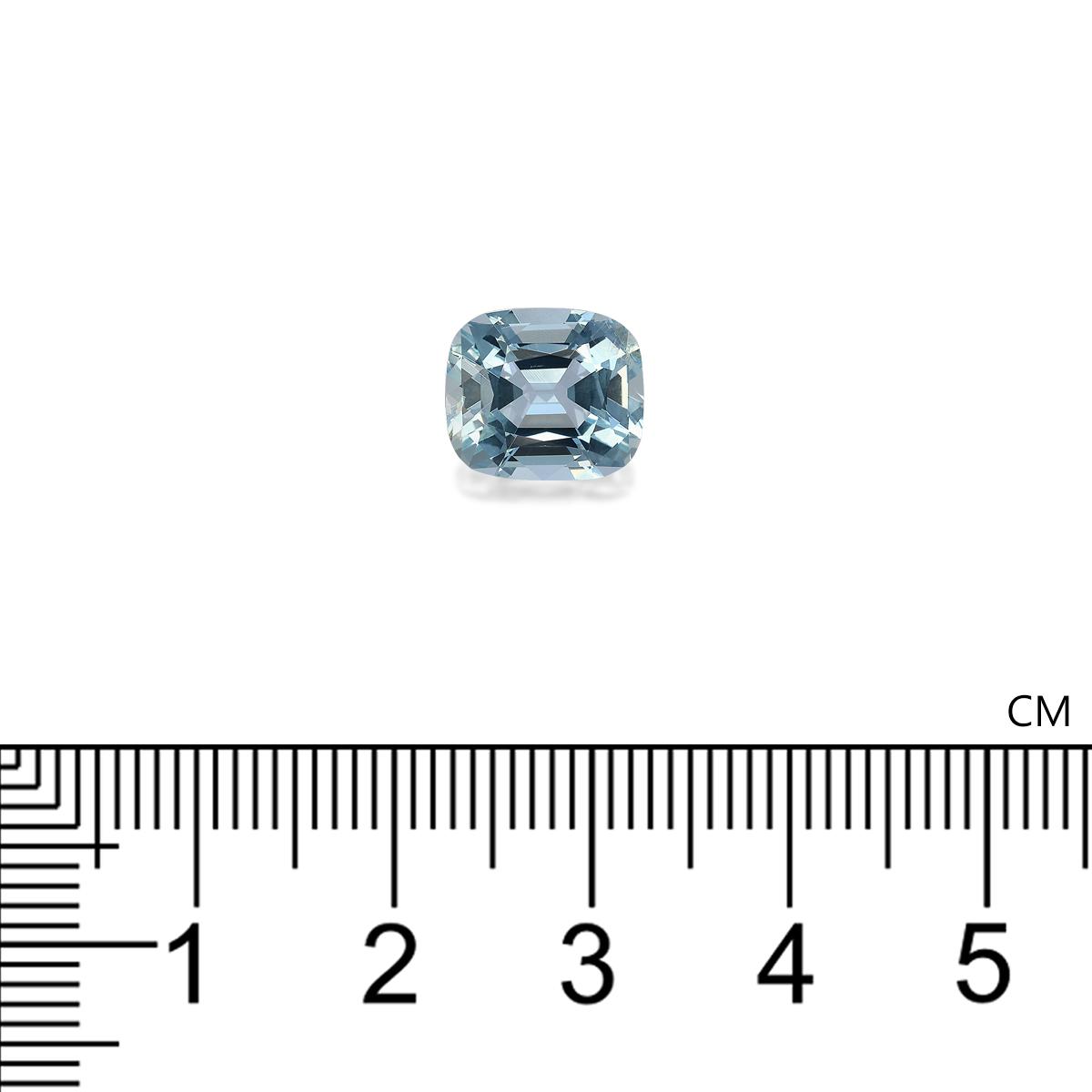 baby blue aquamarine, 3.32ct cushion cut — view 4