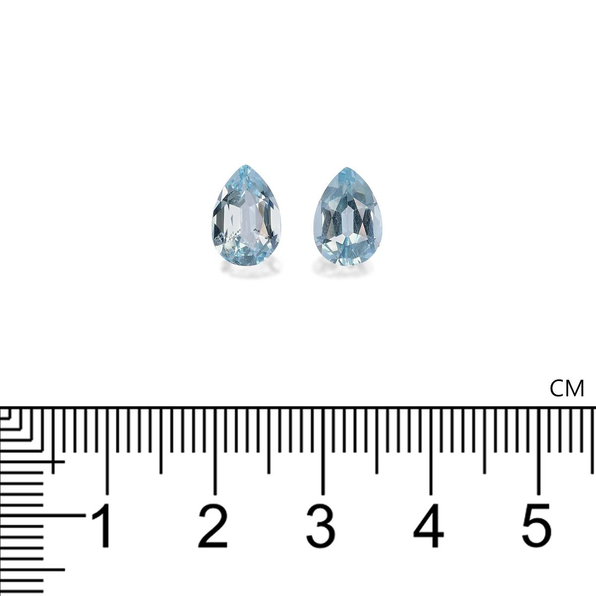 baby blue aquamarine, 2.63ct pear cut — view 4