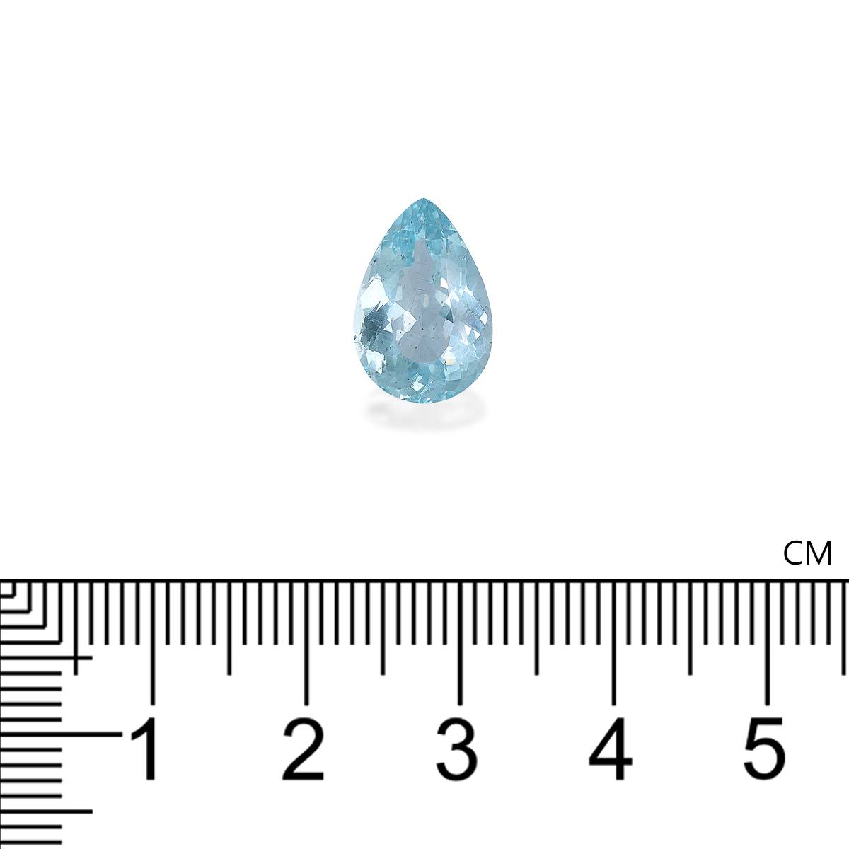 baby blue aquamarine, 3.98ct pear cut — view 4
