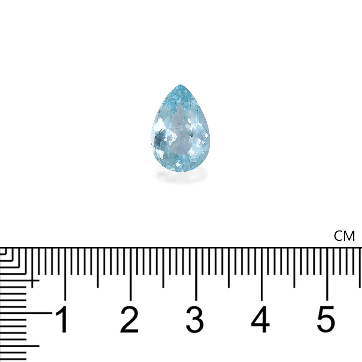 baby blue aquamarine, 3.98ct pear cut — view 4