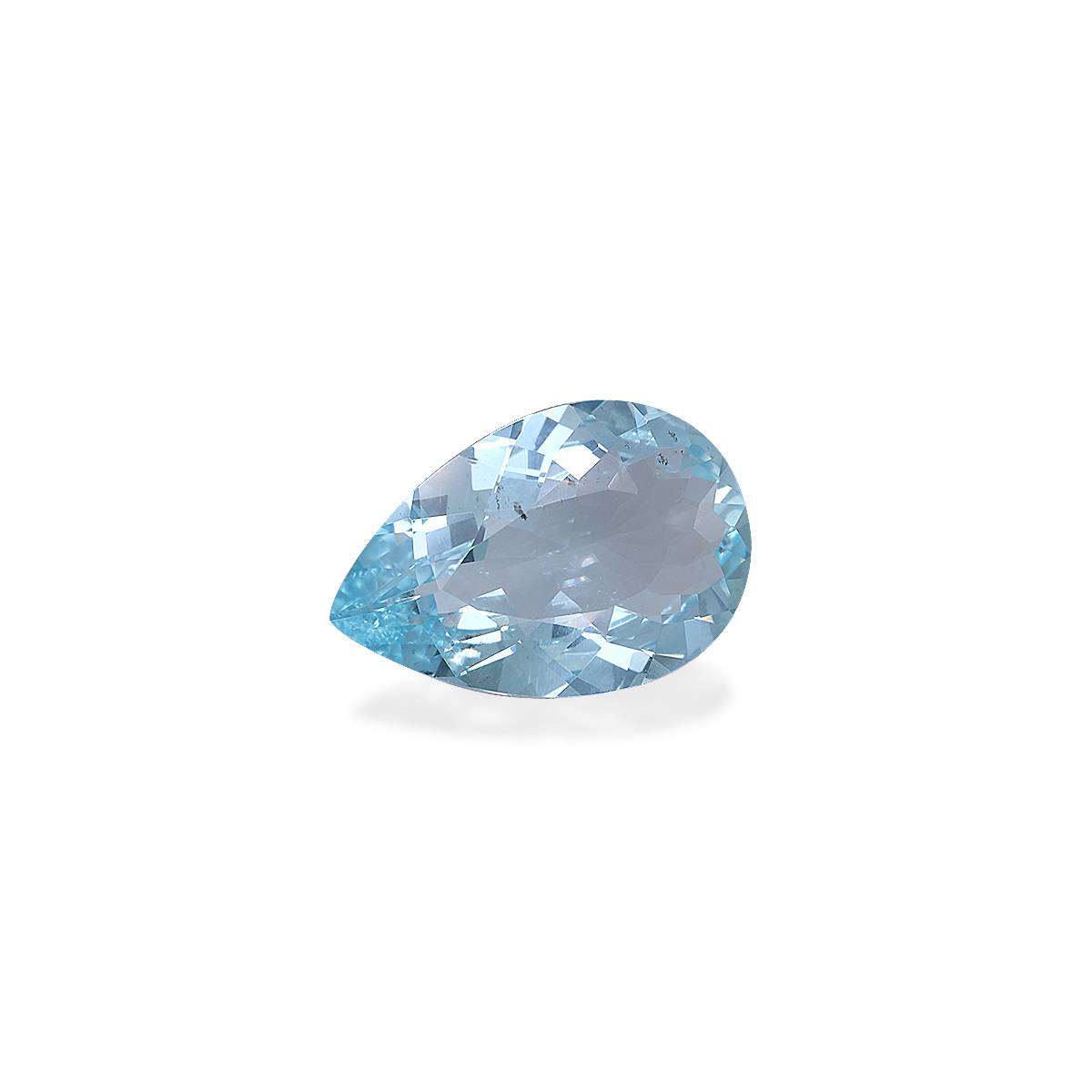 baby blue aquamarine, 5.58ct pear cut — view 3