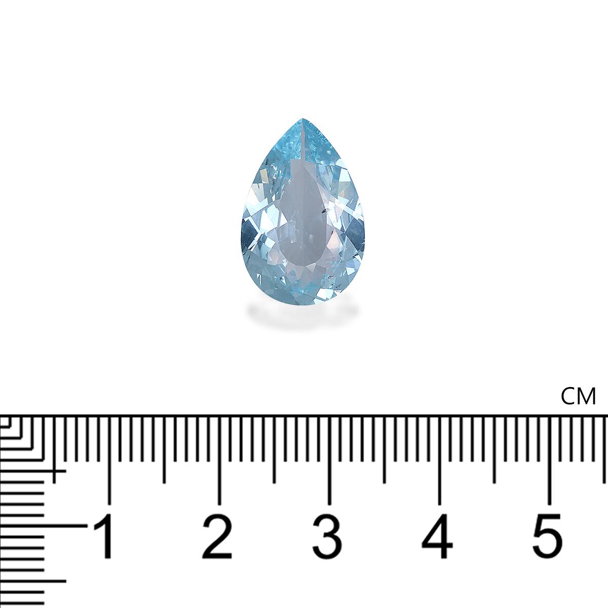 baby blue aquamarine, 5.58ct pear cut — view 4