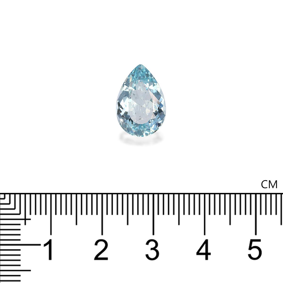 sky blue aquamarine, 4.76ct pear cut — view 4