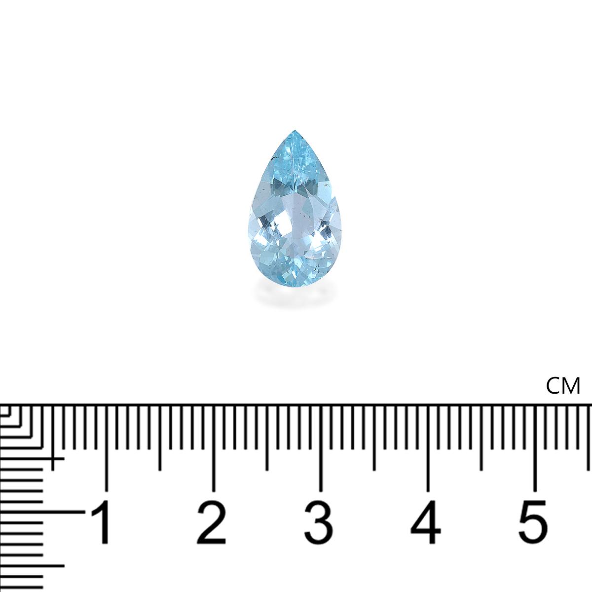 baby blue aquamarine, 3.63ct pear cut — view 4