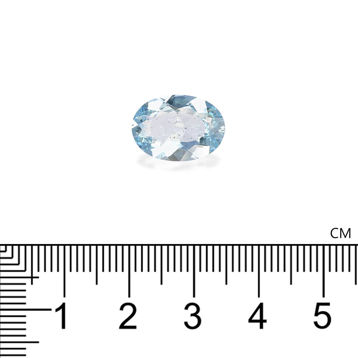 baby blue aquamarine, 4.31ct oval cut — view 4