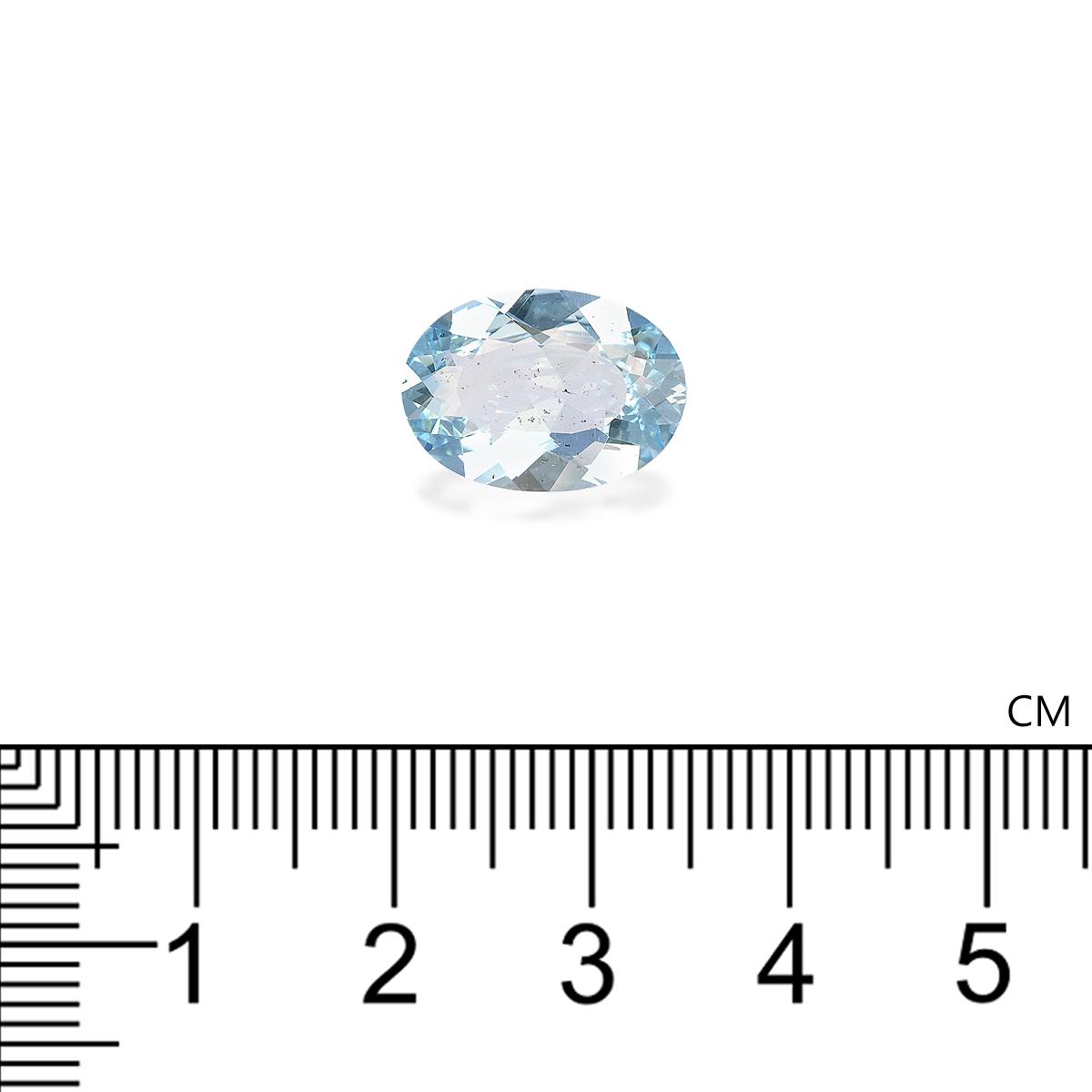 baby blue aquamarine, 4.31ct oval cut — view 4