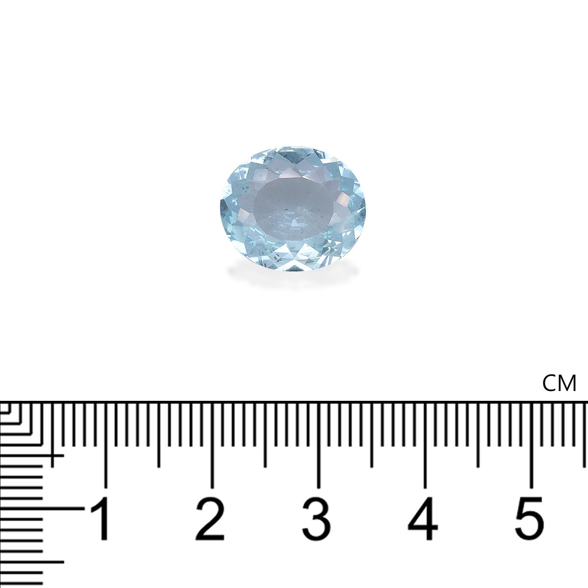 baby blue aquamarine, 5.3ct oval cut — view 4