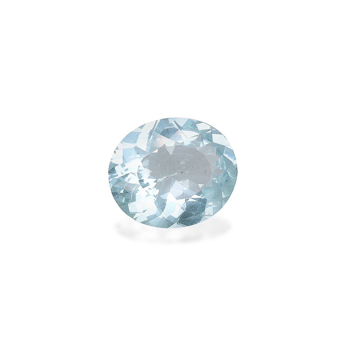 sky blue aquamarine, 3.26ct oval cut — view 3