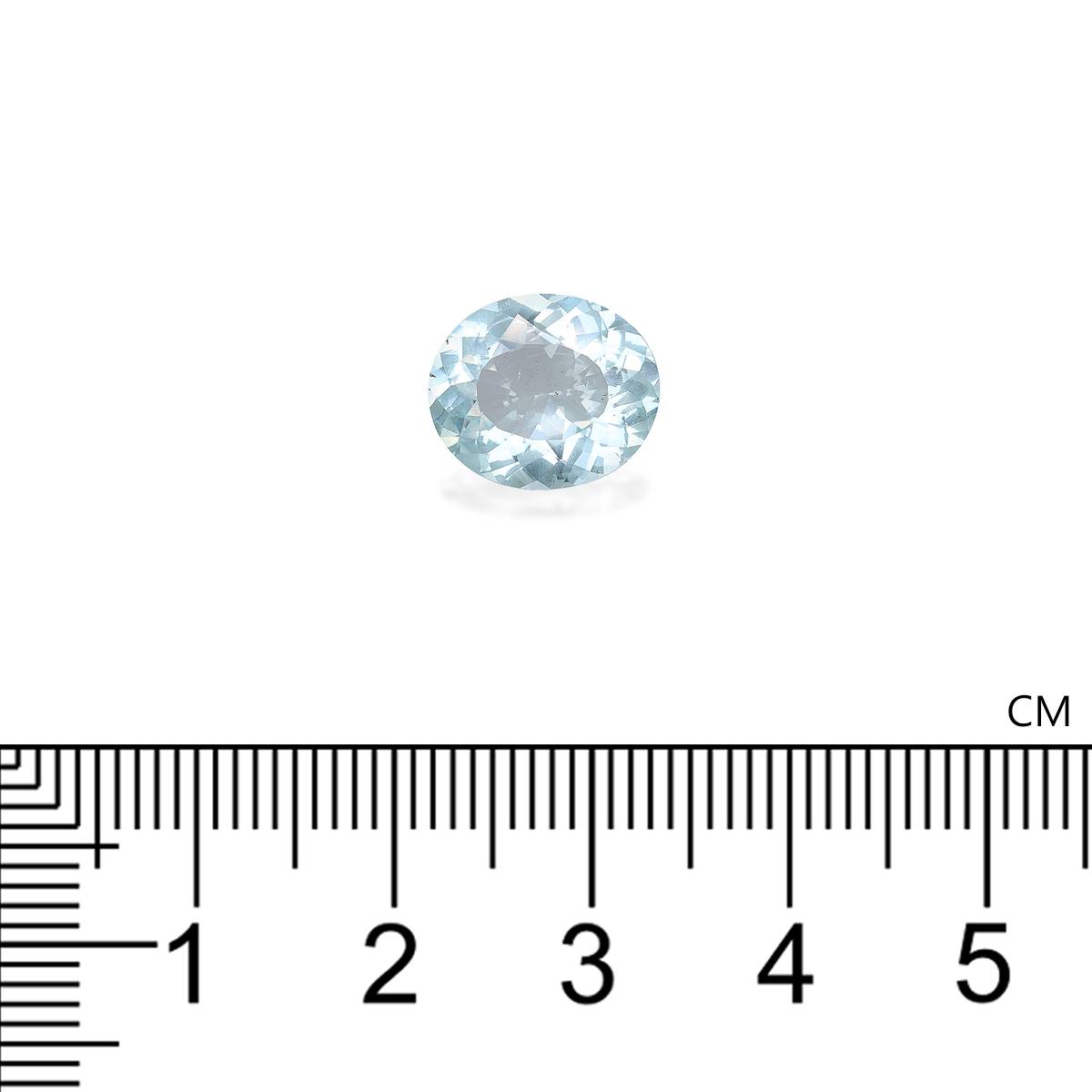 sky blue aquamarine, 3.26ct oval cut — view 4