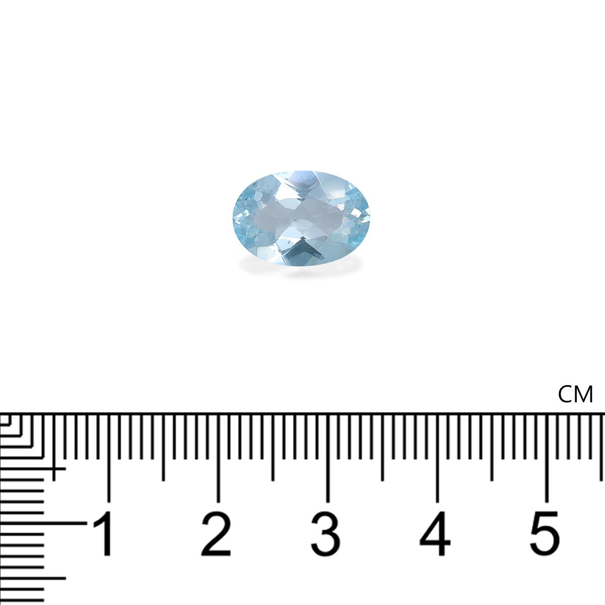 baby blue aquamarine, 2.84ct oval cut — view 4