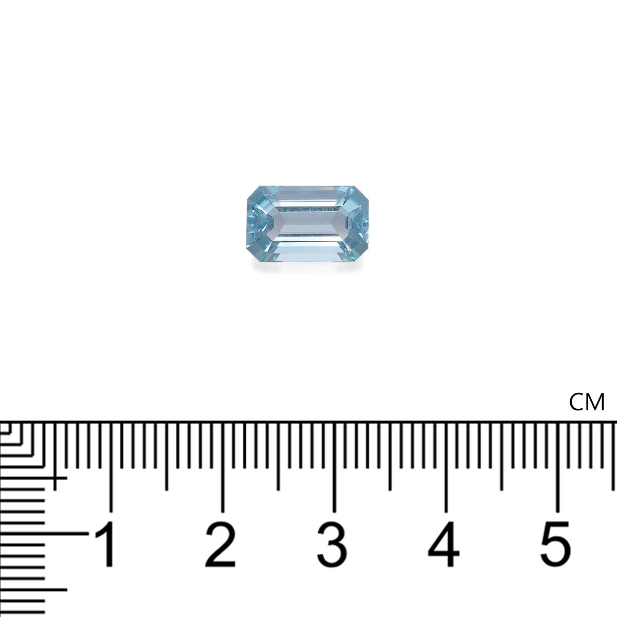 sky blue aquamarine, 2.71ct rectangular cut — view 4