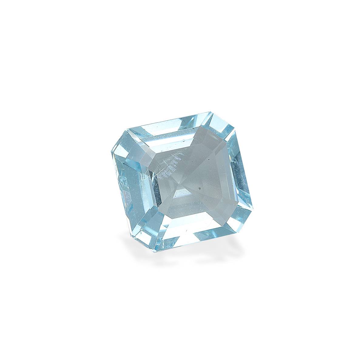sky blue aquamarine, 2.95ct square cut — view 3