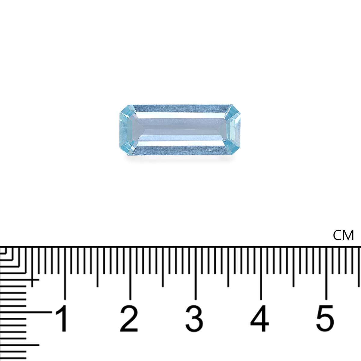 baby blue aquamarine, 5.08ct rectangular cut — view 4