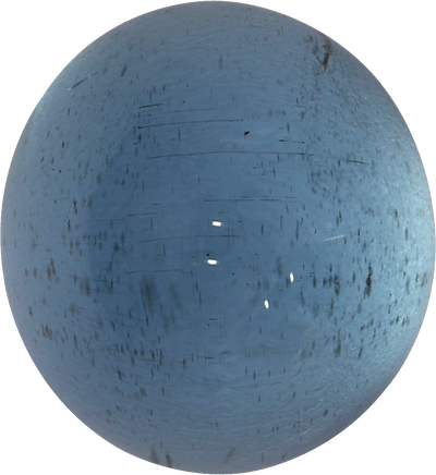 Oval cut aquamarine, 9.05 by 8.27 mm, shown at actual size