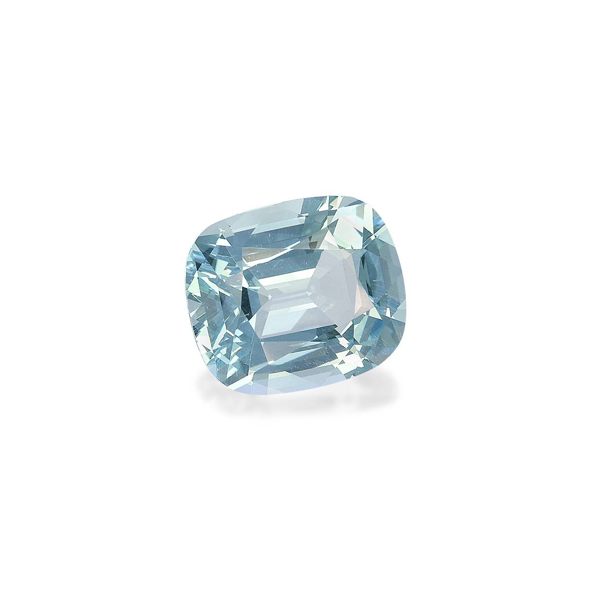 baby blue aquamarine, 10.09ct cushion cut — view 3