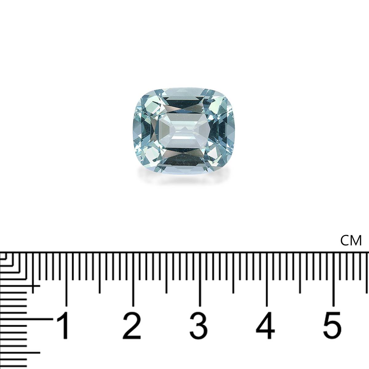 baby blue aquamarine, 10.09ct cushion cut — view 4