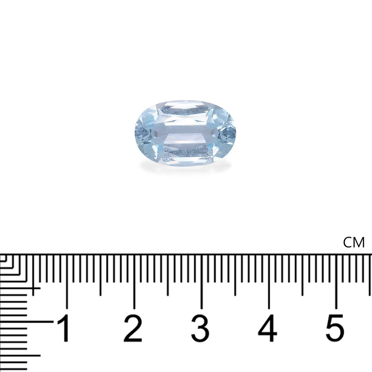 baby blue aquamarine, 5.71ct oval cut — view 4