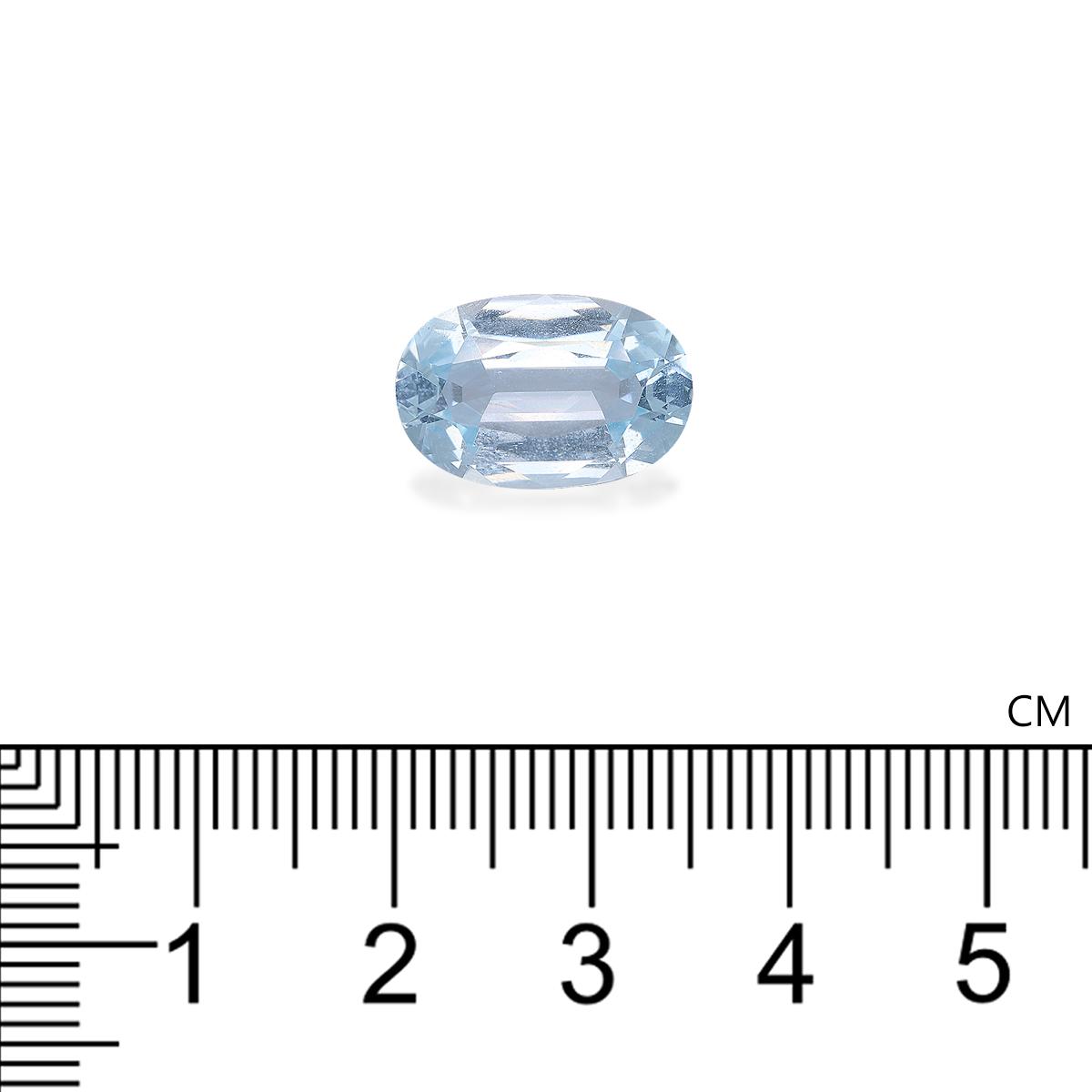 baby blue aquamarine, 5.71ct oval cut — view 4