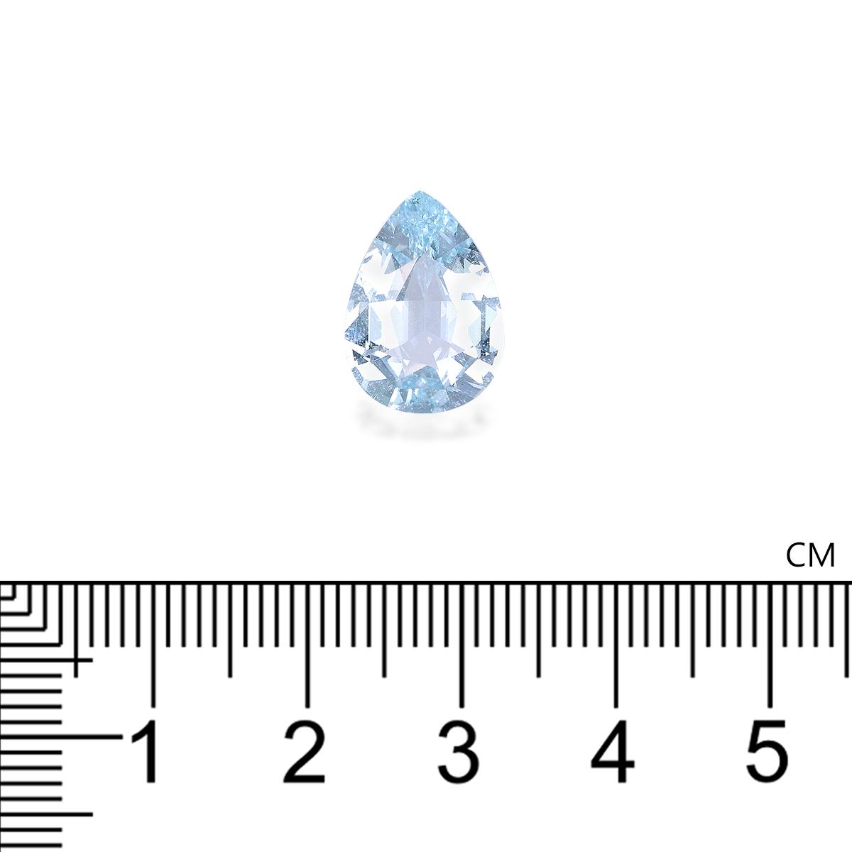 baby blue aquamarine, 3.91ct pear cut — view 4