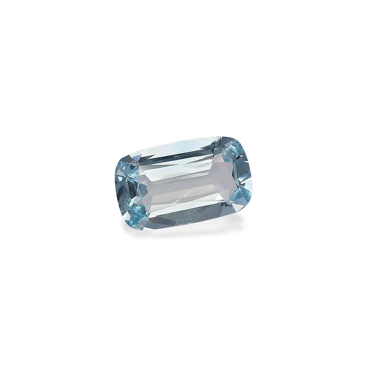 sky blue aquamarine, 5.16ct cushion cut — view 3