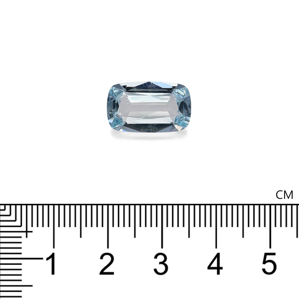 sky blue aquamarine, 5.16ct cushion cut — view 4