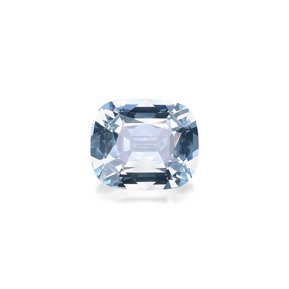 sky blue aquamarine, 6.19ct cushion cut — main view