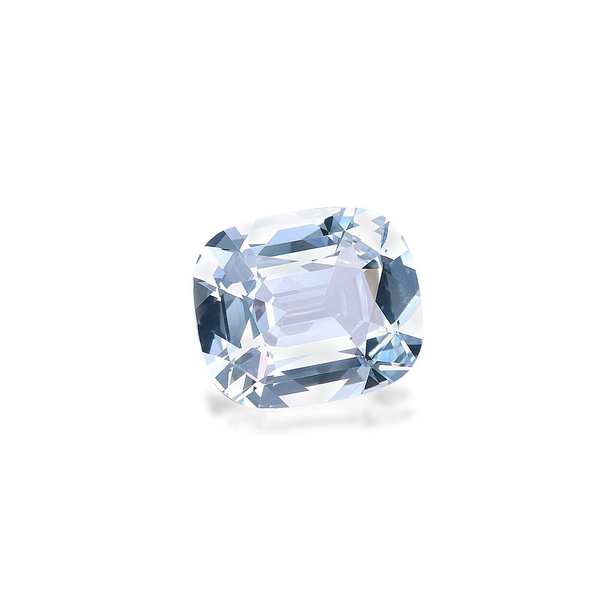 sky blue aquamarine, 6.19ct cushion cut — view 3