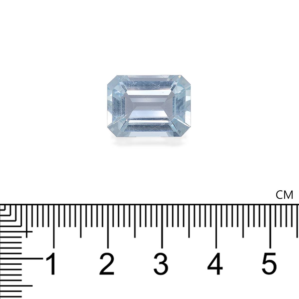 sky blue aquamarine, 8.94ct rectangular cut — view 4