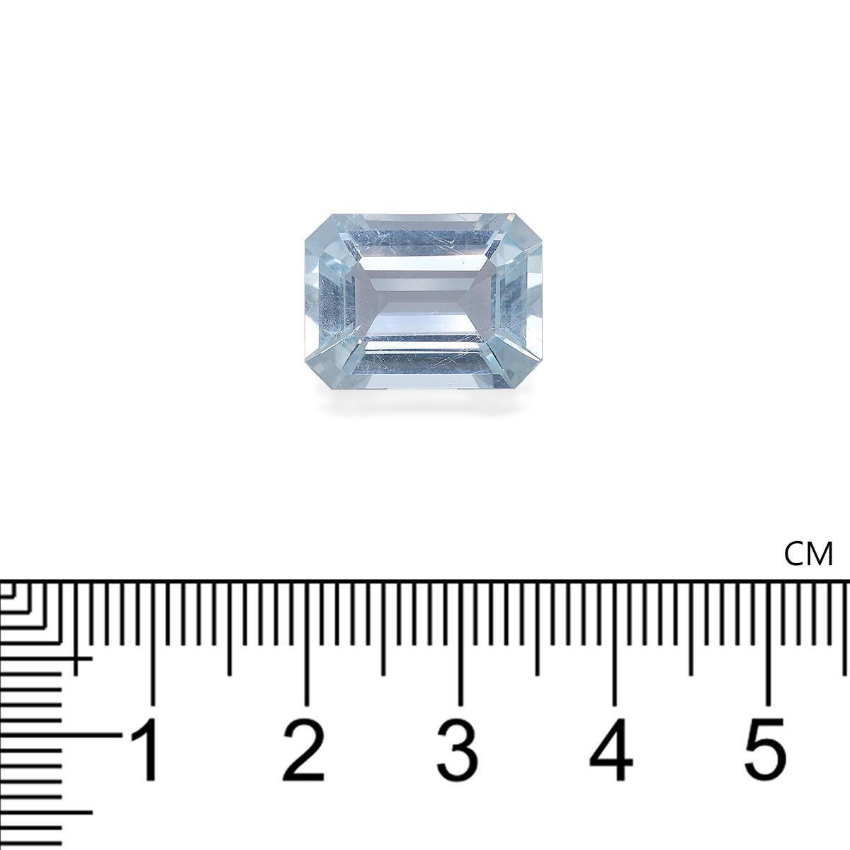 sky blue aquamarine, 8.94ct rectangular cut — view 4