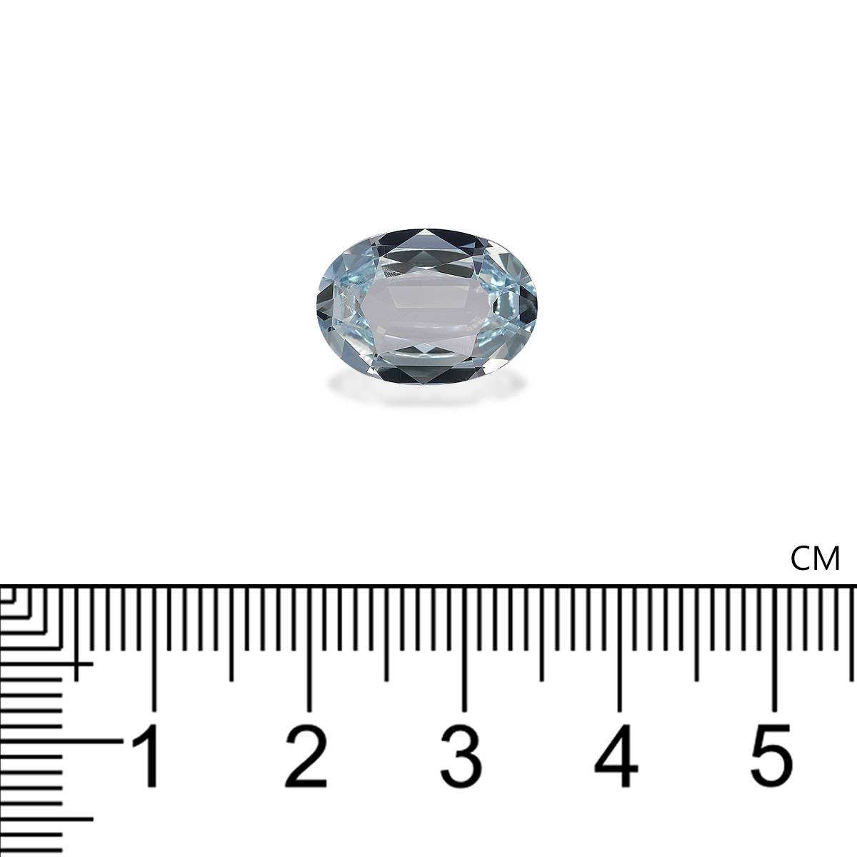 sky blue aquamarine, 5.16ct oval cut — view 4