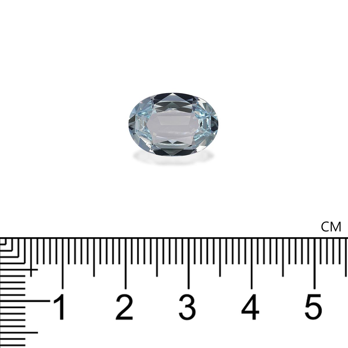 sky blue aquamarine, 5.16ct oval cut — view 4
