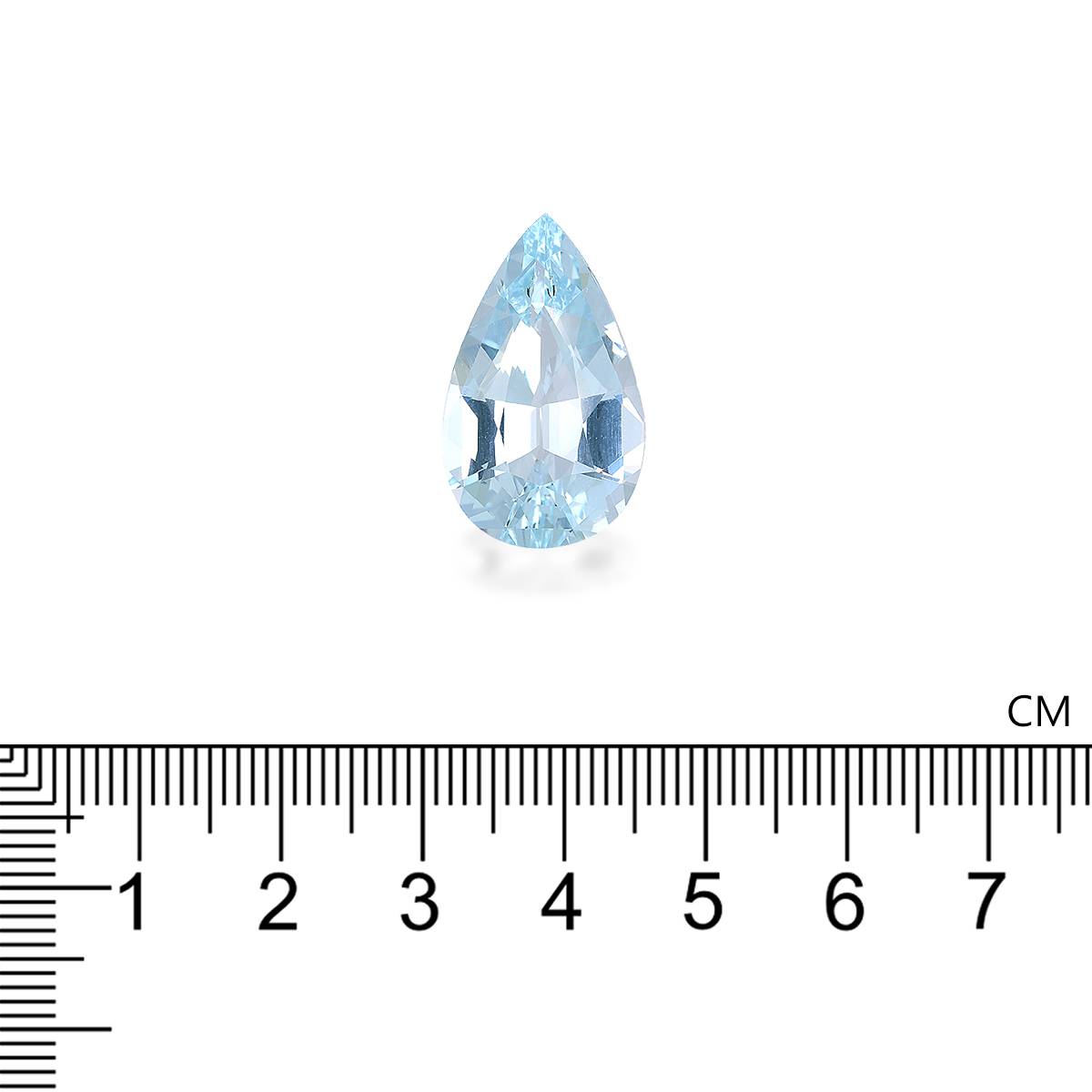 sky blue aquamarine, 15.96ct pear cut — view 4
